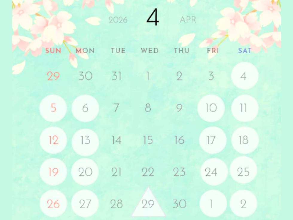 最新営業カレンダー2026年4月 