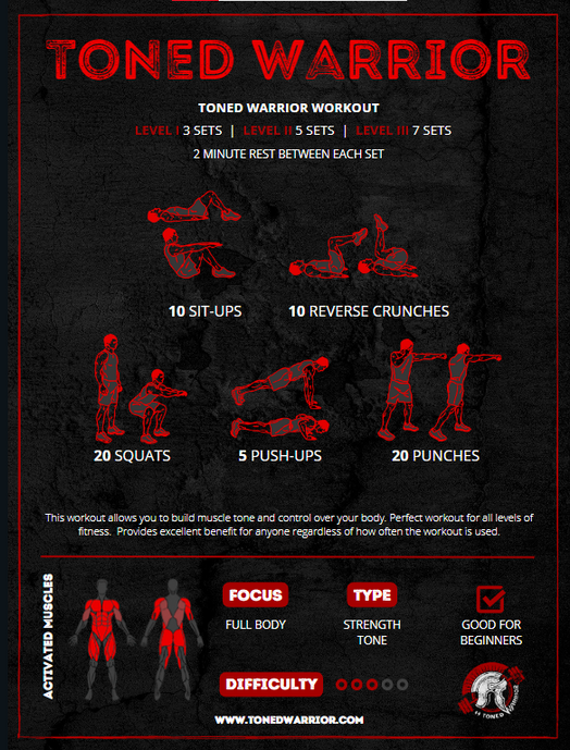 Toned Warrior Exercise poster