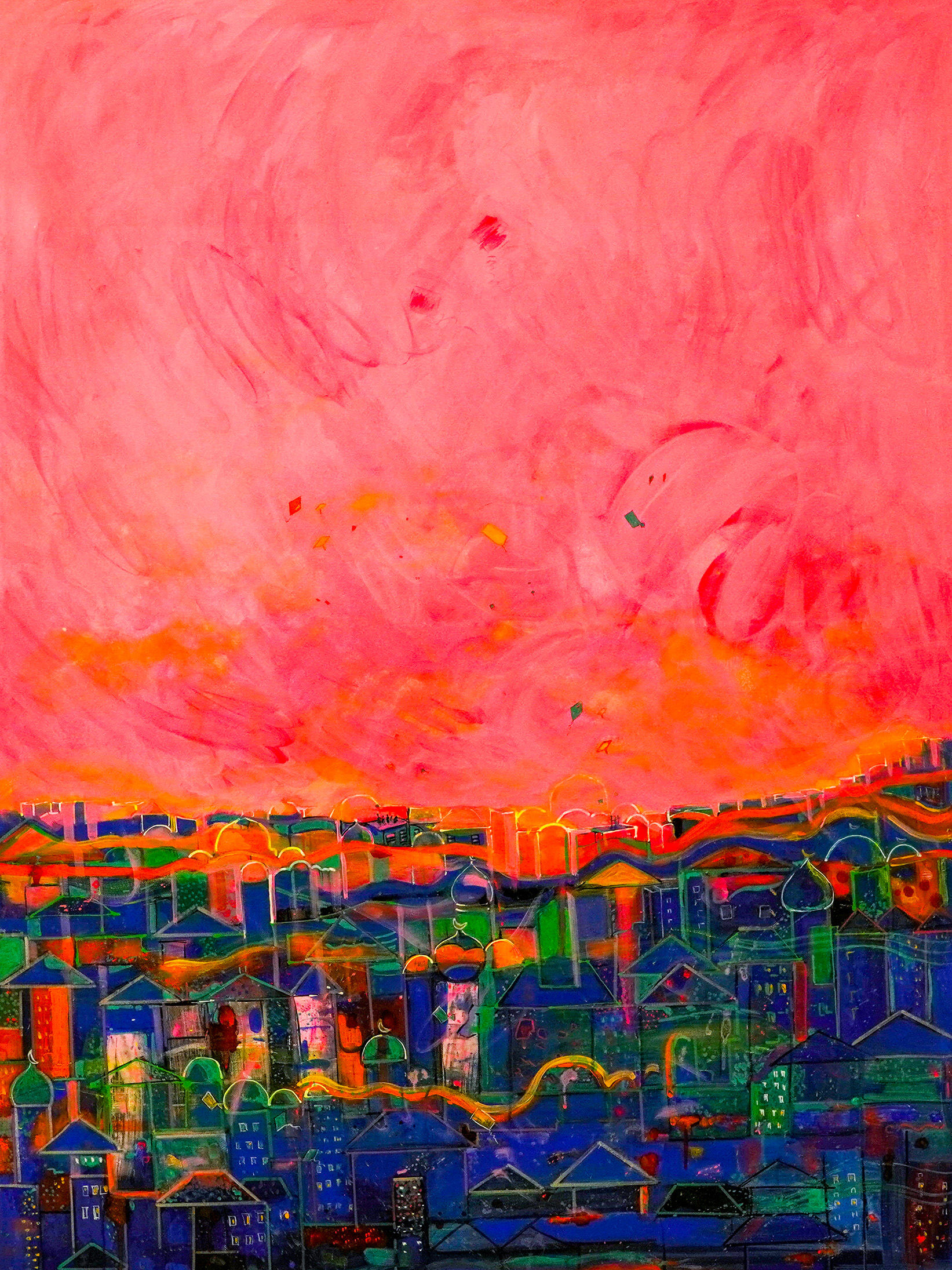 Pink Sky over Dhaka