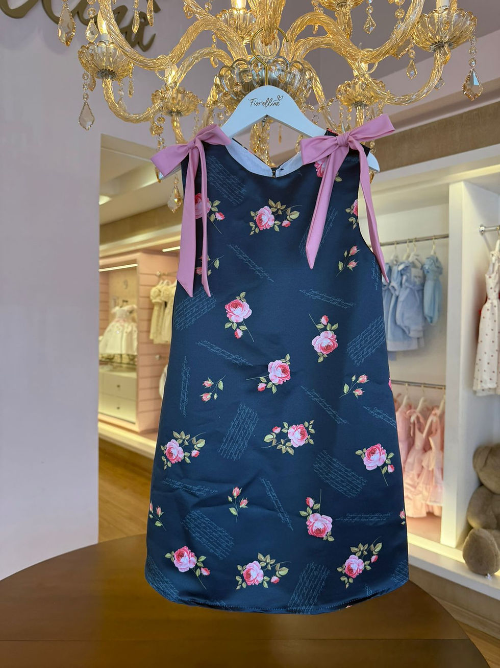 TRAPÉZIO AZUL MARINHO FLORES