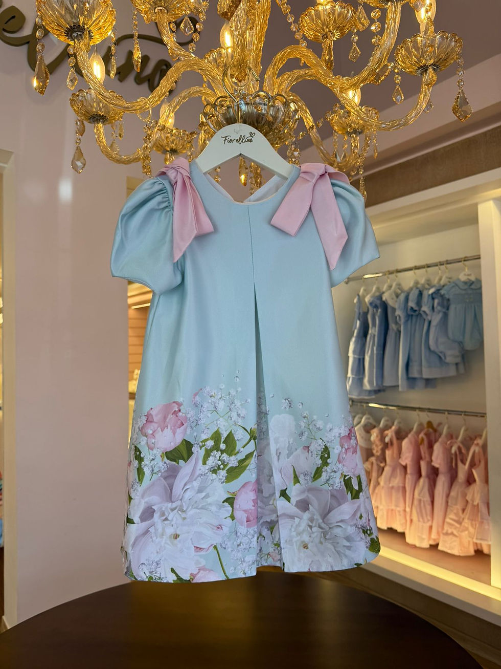 TRAPÉZIO BARRADO DE FLORES VERDE MENTA