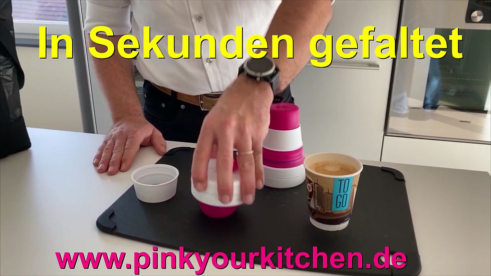 Miniaturbild: Stojo Faltbarer Becher 355 ml Wiederverwendbar, Silikon, BPA-frei