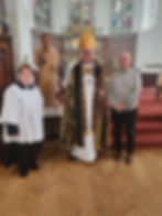 Newly Installed Statue of Saint Paul Blessed by Bishop Chamberlain Showcases Local Sculptor's Craftsmanship