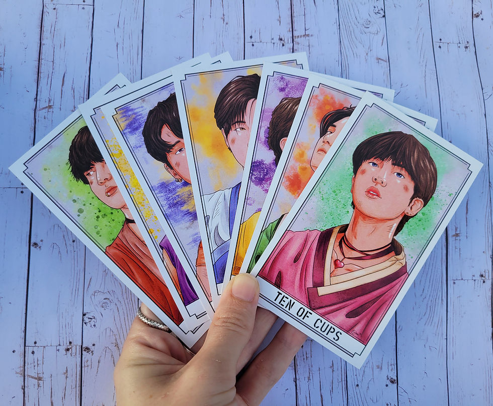 K-Pop BTS Tarot Card Set, BTS Fan K-Pop Merch, Unique Gift For K-Pop Fan