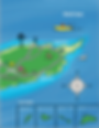 cartoon illustration of a map of Anguilla including Cays of Anguilla