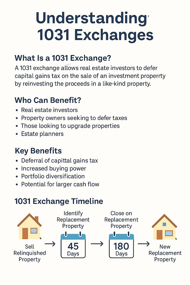 đź Understanding 1031 Exchanges: How Smart Investors Defer Taxes and Grow Wealth
