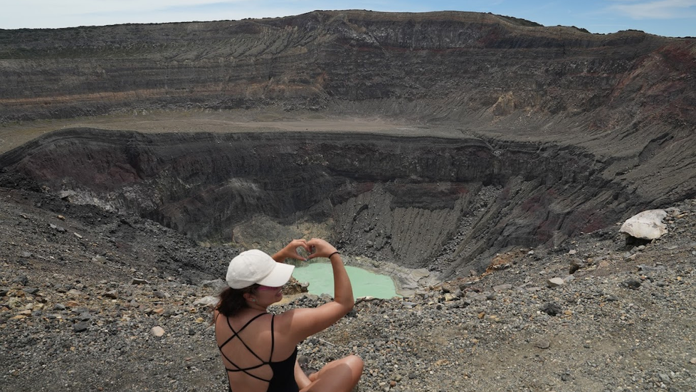 Volcán Ilamatepec y Lago Coatepeque en El Salvador