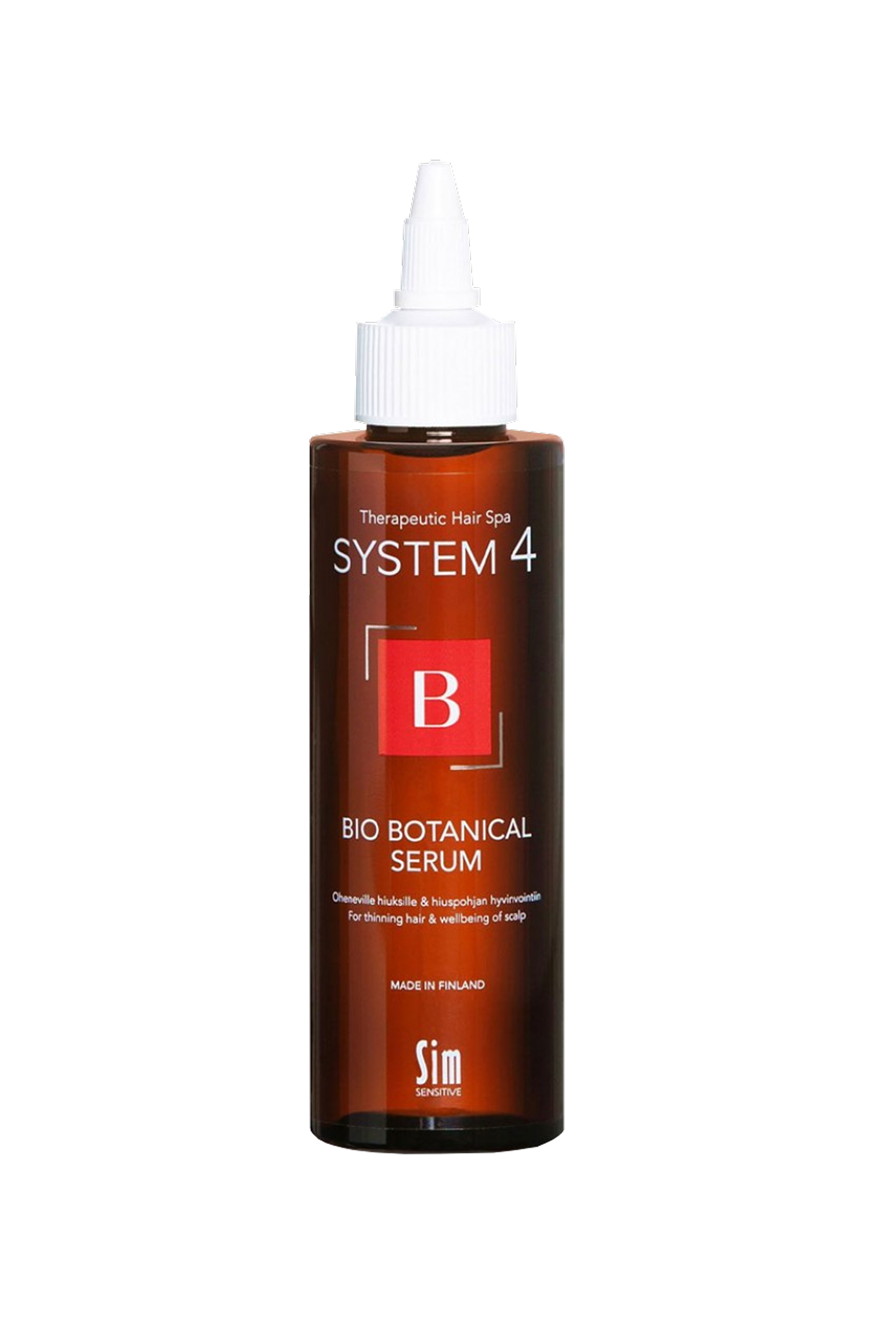 Ботанічна сироватка для росту волосся Sim Sensitive Bio Botanical Serum. Студійне фото