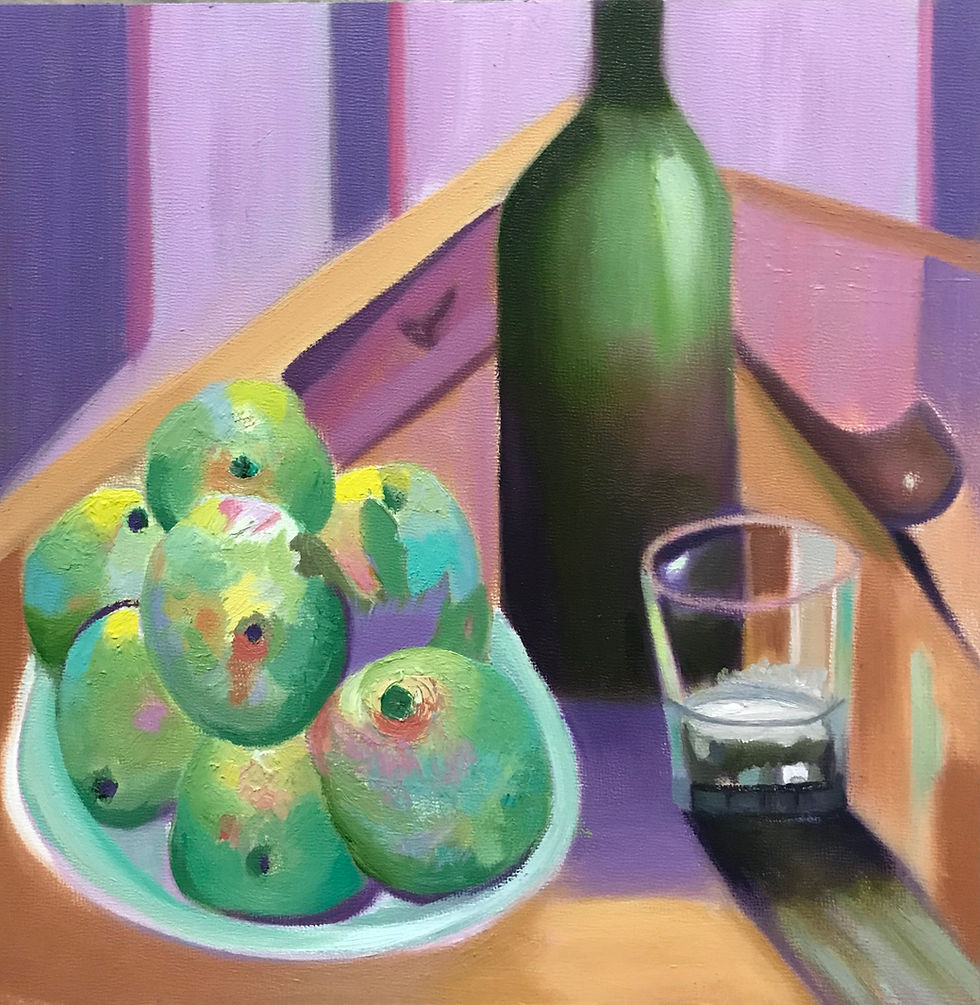 Apples and Pipe Oil on Panel 12x12