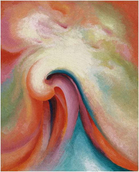 Georgia O'Keeffe, Red,White and Blue