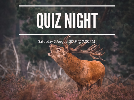 Quiz Night - Saturday 3 August 2019