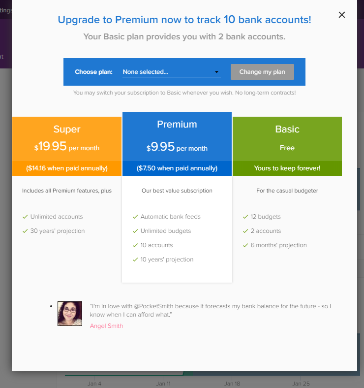 PocketSmith Review Demo Mode Limits