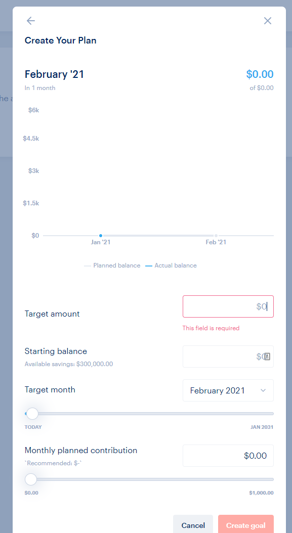 Monarch Money Goal Setting