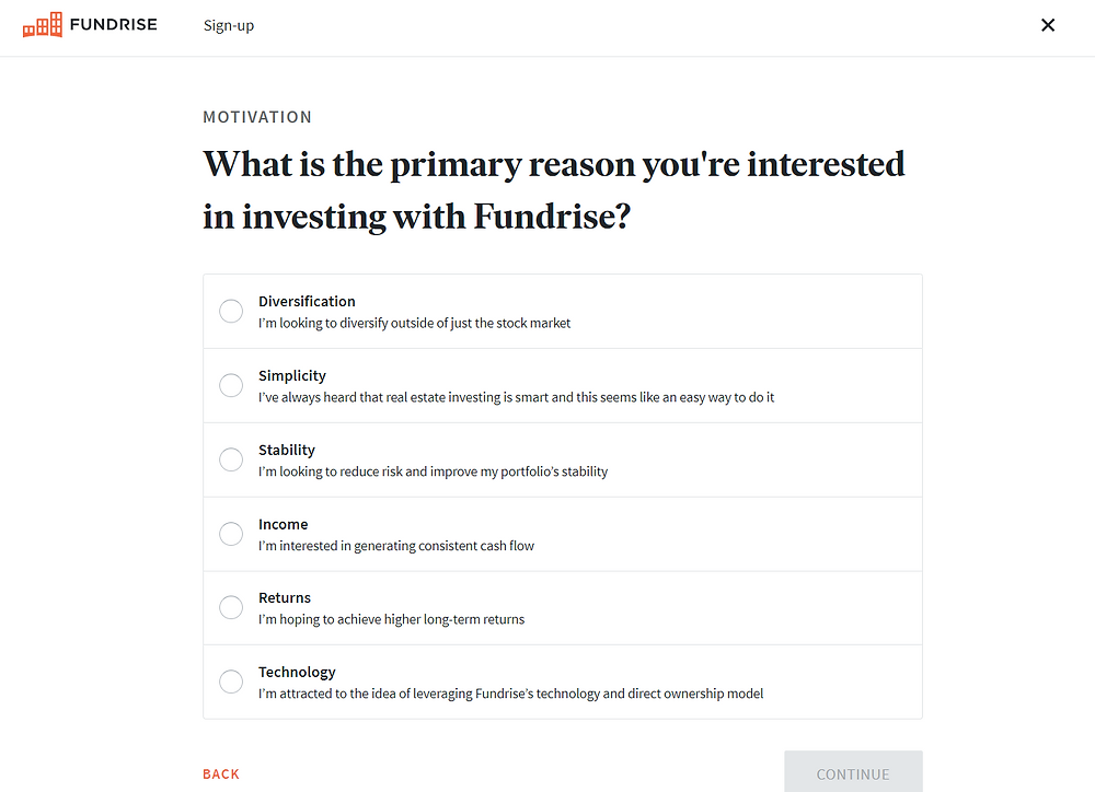 Primary reason for investing?