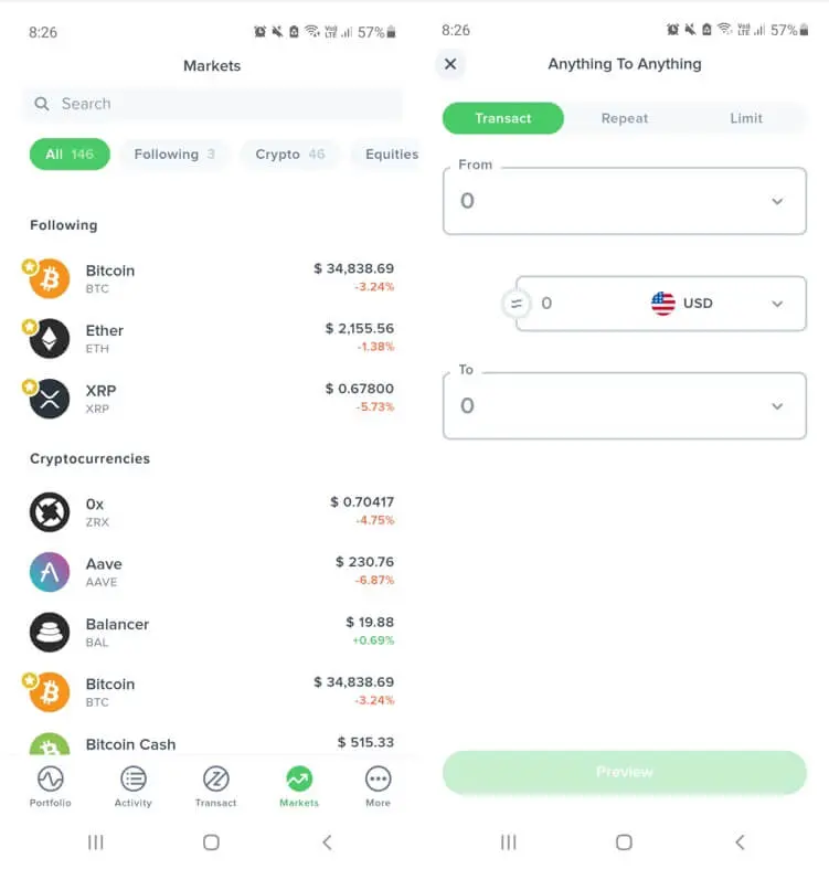 Uphold Dashboard