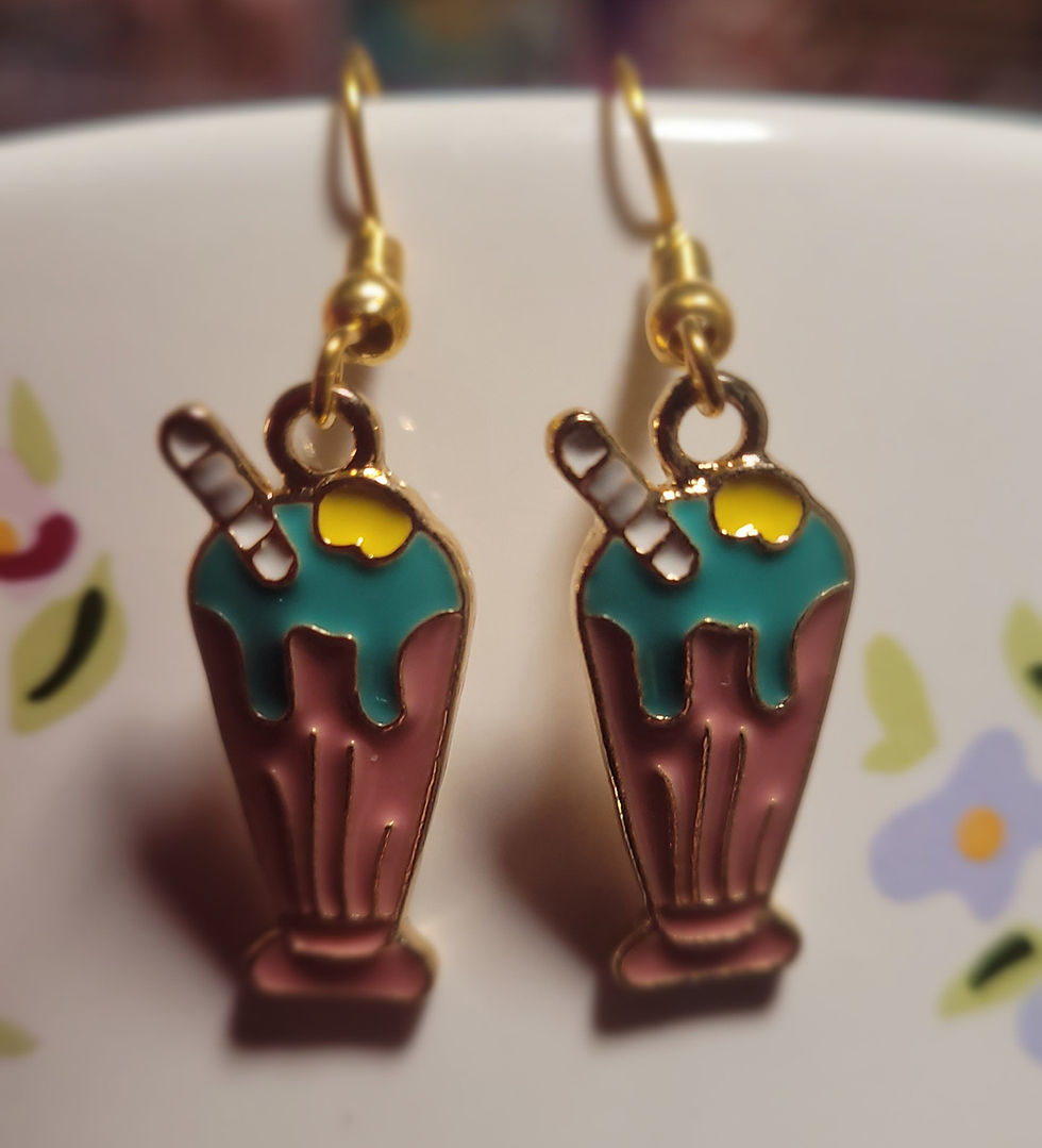 Thumbnail: Milkshake Enamel Earrings 