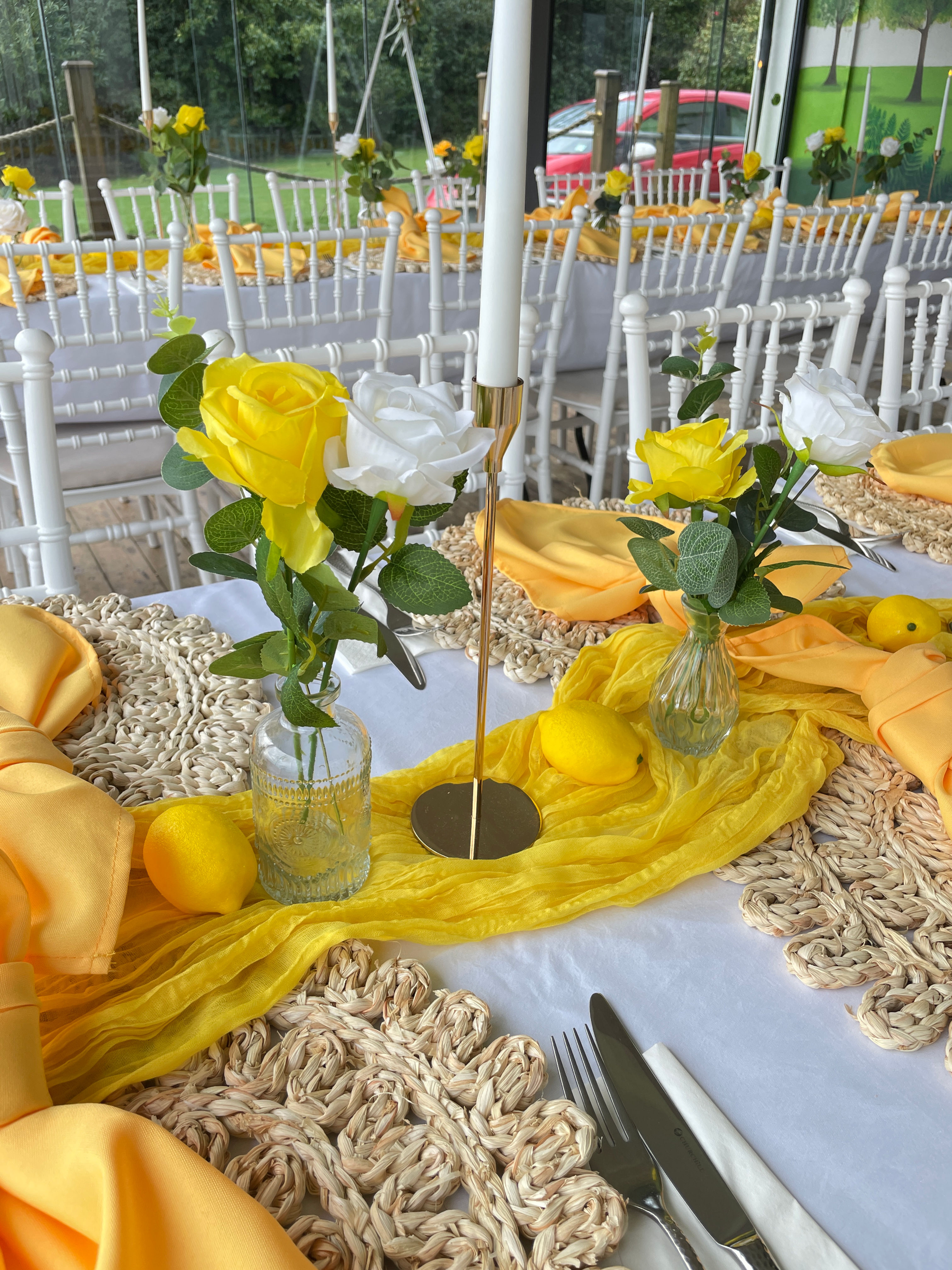 Cheese cloth table runner