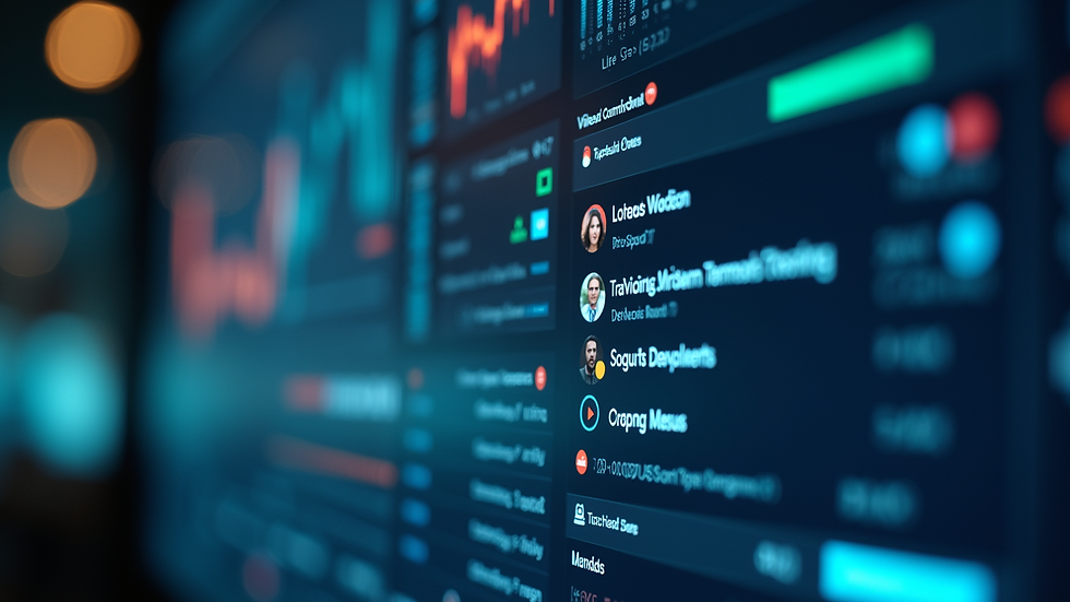 Eye-level view of a small local news studio with a microphone and camera setup