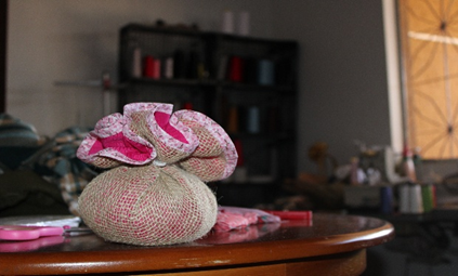 peso de porta artesanal.