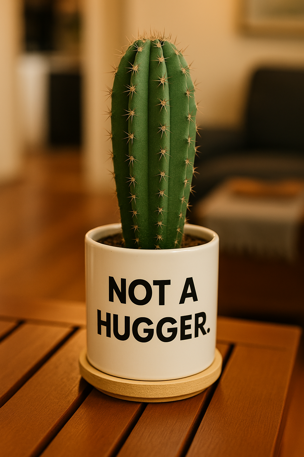 Not a Hugger…succulent pot