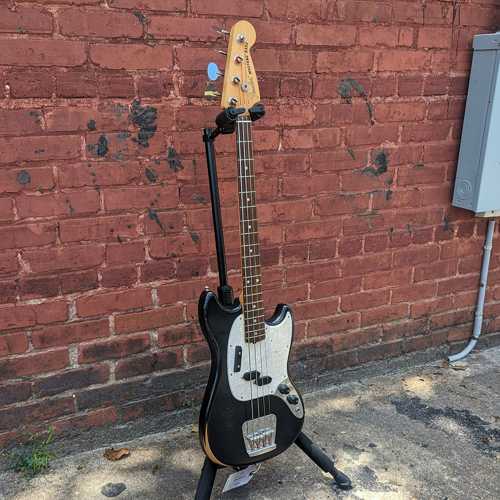 Thumbnail: Fender Justin Meldal-Johnsen Road Worn Signature Mustang Bass - Black