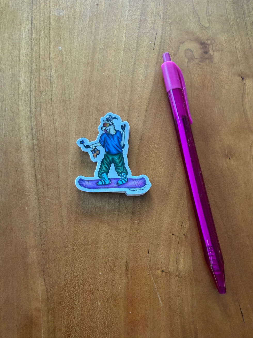 Thumbnail: Goat Snowboarder Sticker