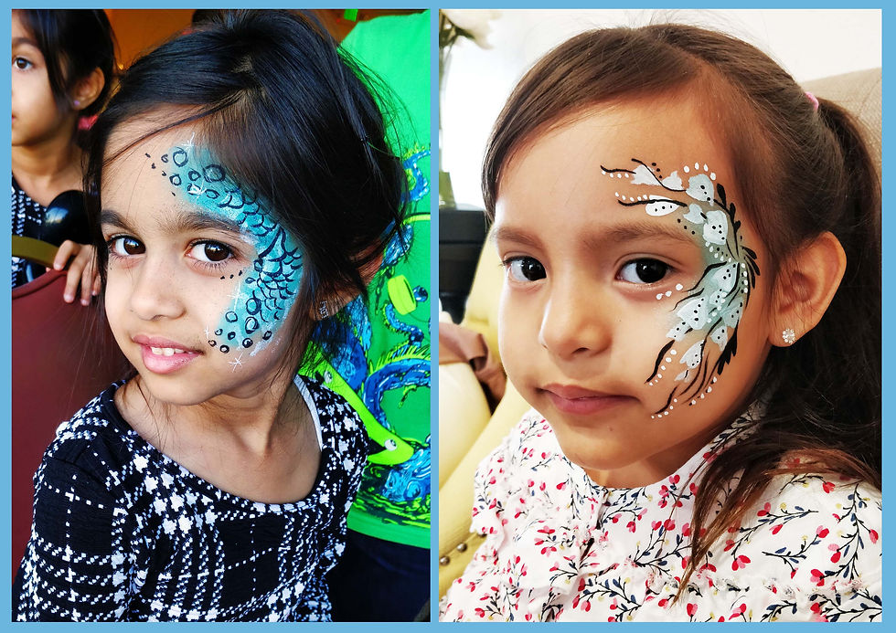 mermaid and flower face paint