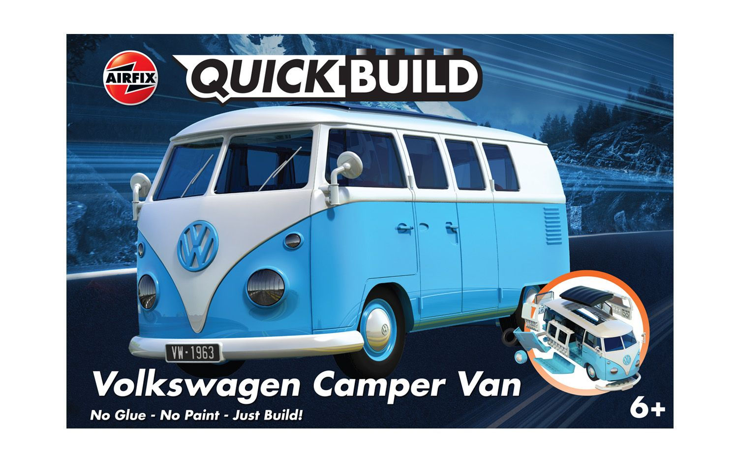 J6024 QUICKBUILD VW Camper Van blue