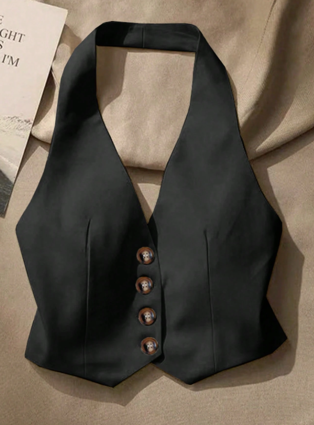 Chaleco Casual Negro