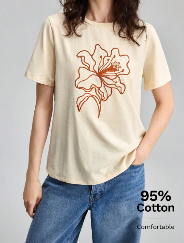 Camiseta Relieve Flores