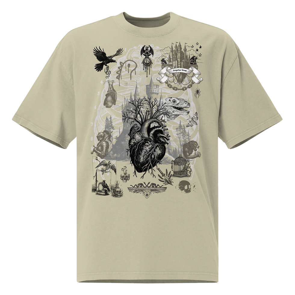 Thumbnail: Gothic Oversized faded t-shirt