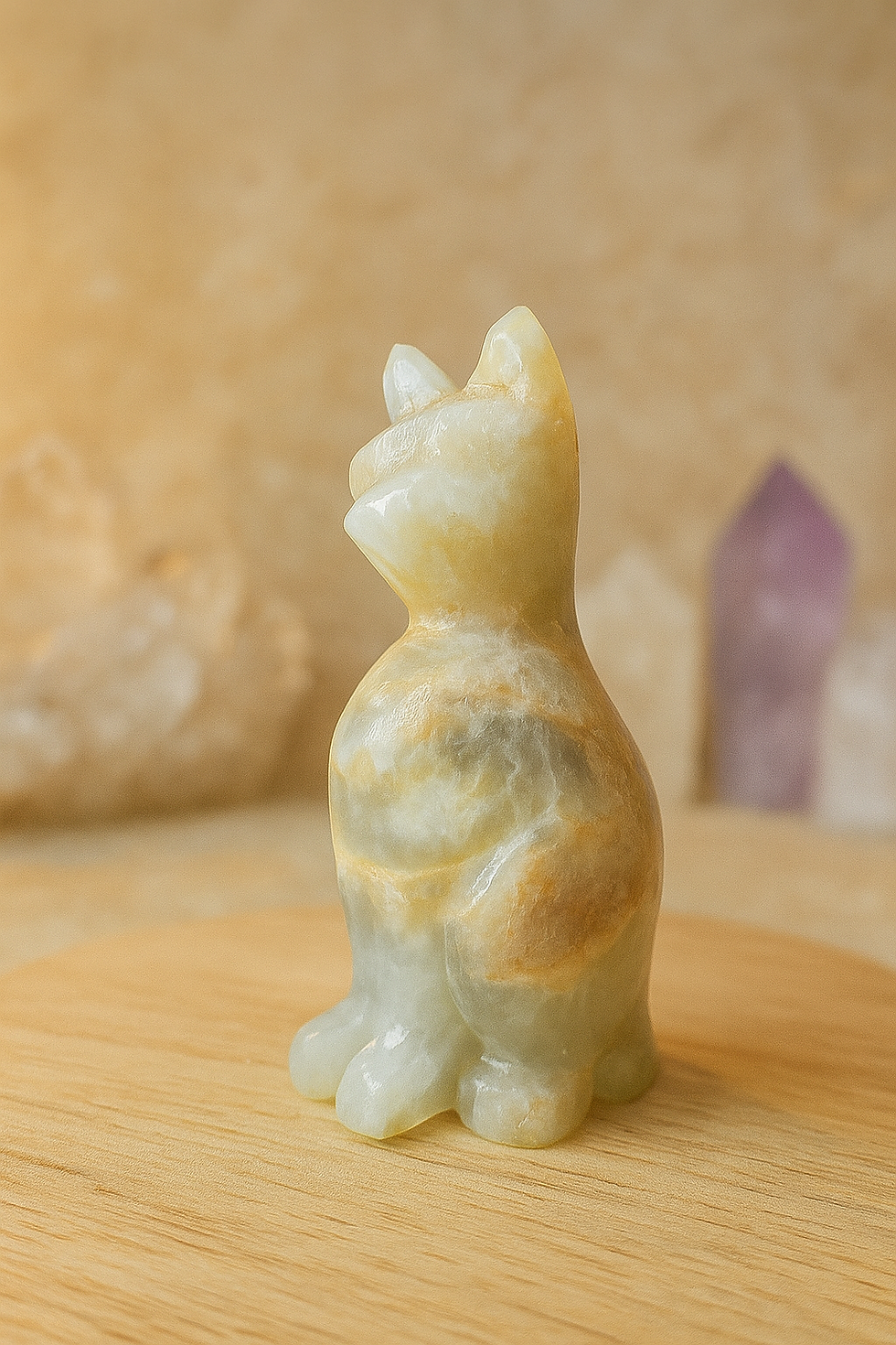 Thumbnail: Polished Natural Onyx Cat