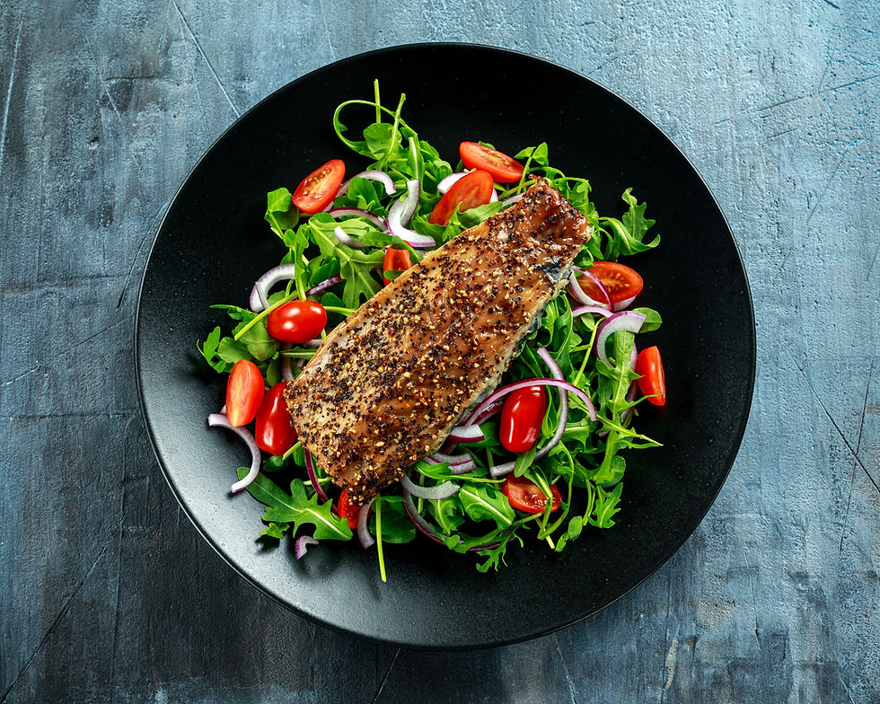 Peppered Hot Smoked Mackerel Fillets - Frozen