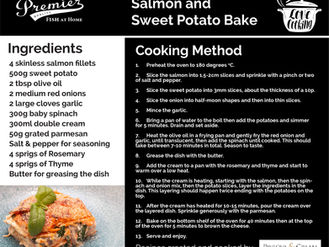 Recipe - Salmon & Sweet Potato Bake