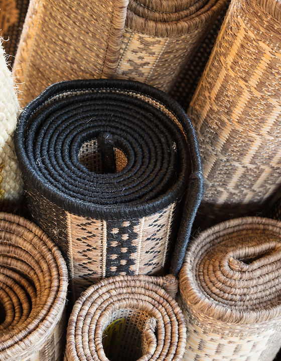 Rolled Up Rugs
