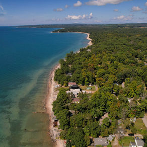 Tiny Beaches shoreline along Georgian Bay in Tiny Township Ontario