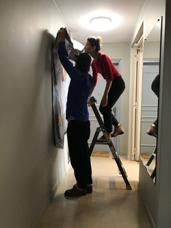 Installation en cours, Hall du 8 rue Changarnier