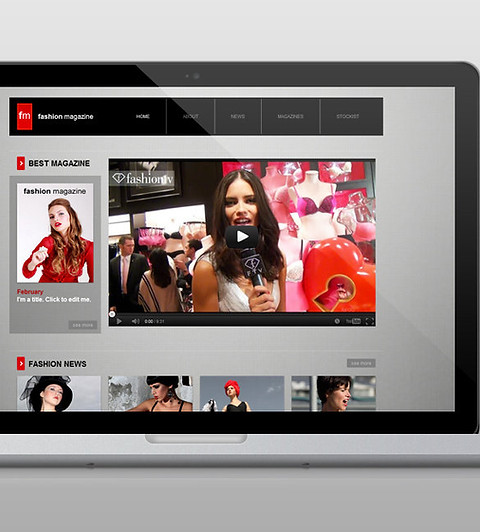 Website on Laptop