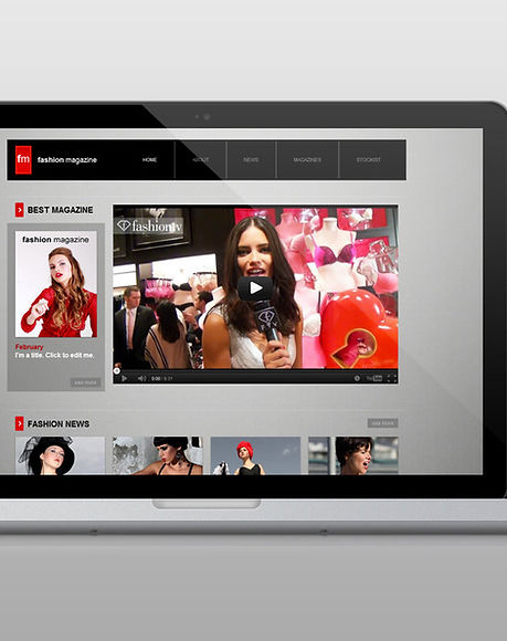 Website on Laptop