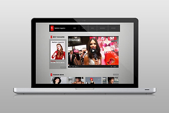 Website auf Laptop