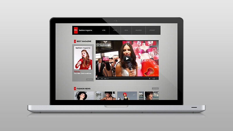 Website on Laptop