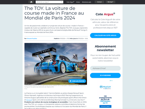 [PRESSE] THE TOY dans l'Argus