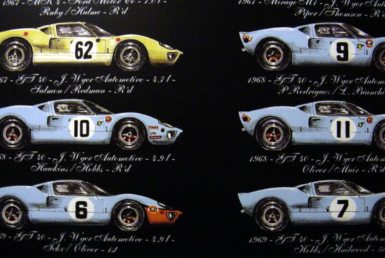 Toutes les voitures du Mans mues par le V8 Ford 1963-1969