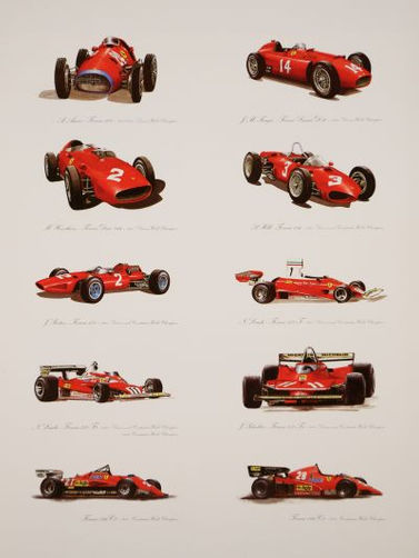 Ferrari, Lancia, Alfa-Romeo champions du monde de Formule 1 F1 italie