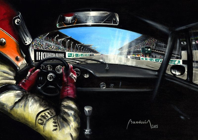 red gloves in a porsche 911