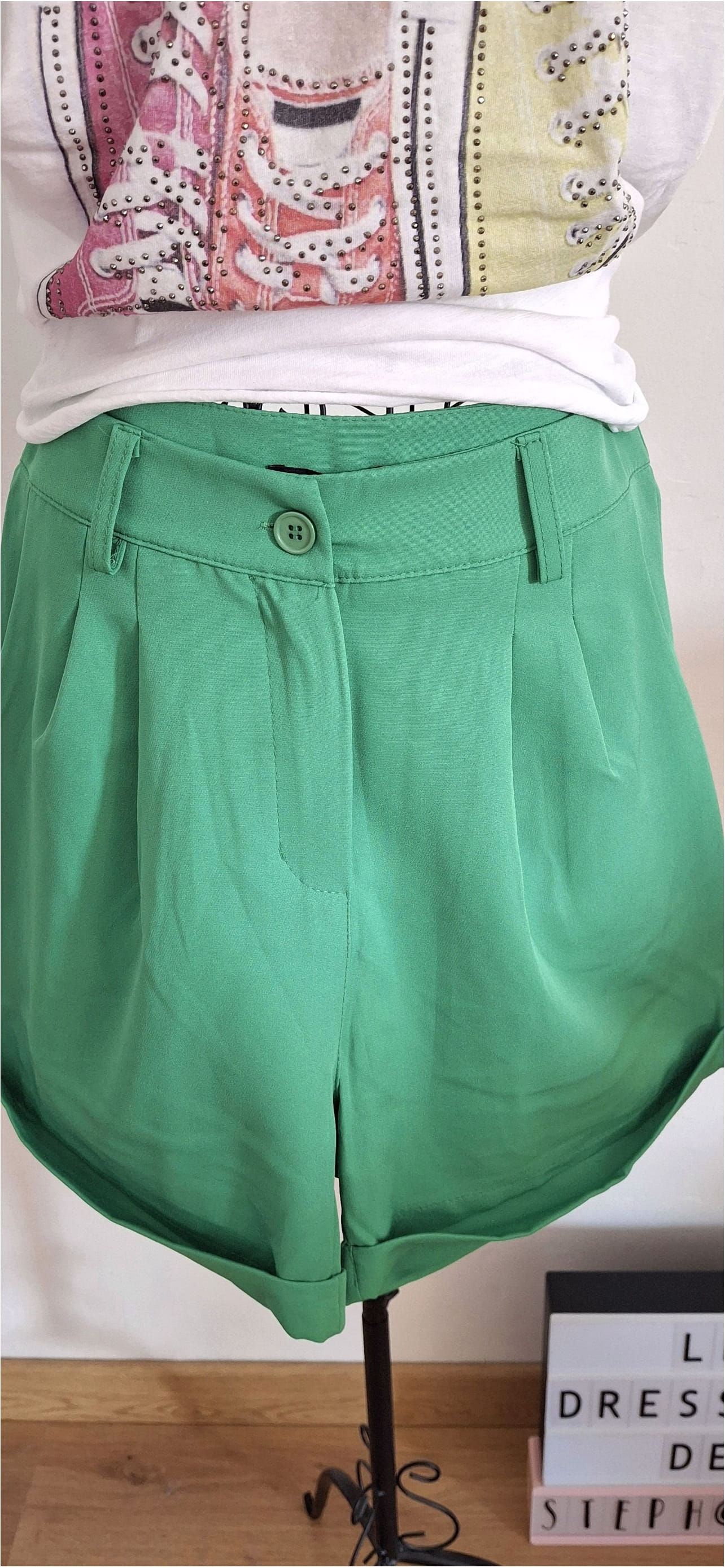 Green shorts
