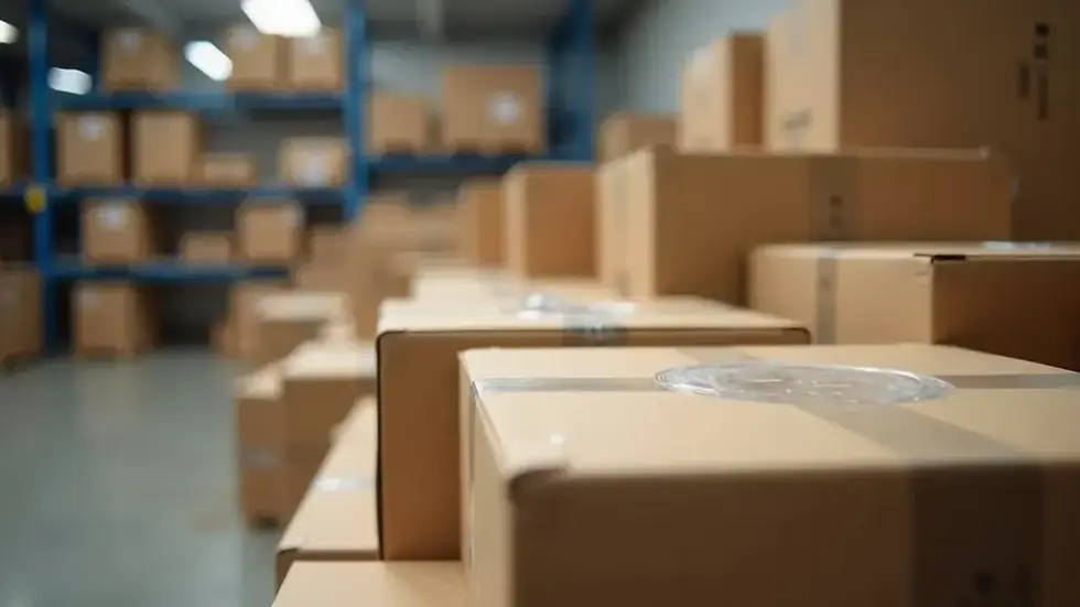 Close-up view of packing materials for secure storage