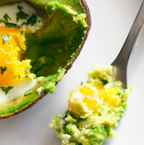 egg inside avocado
