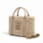 Yumuşak Dokulu Peluş Tote Omuz Çantası - Krem