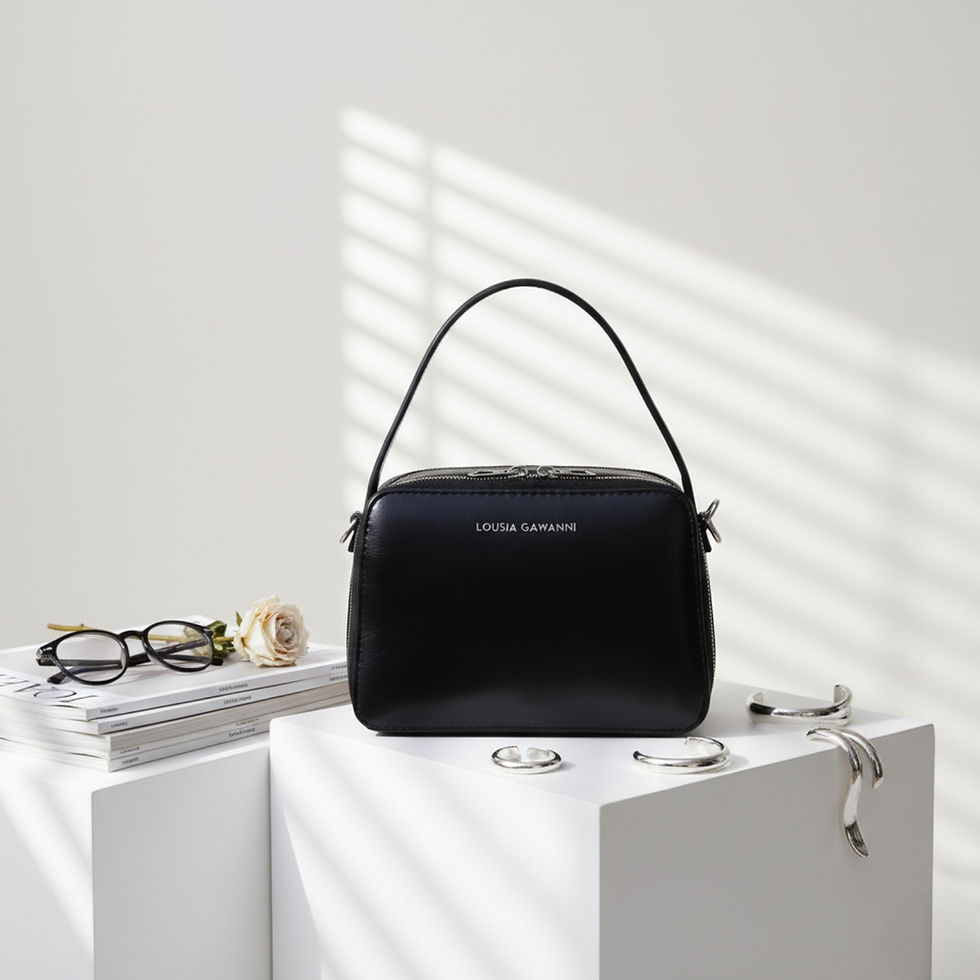 Sade Siyah Kutu El Çantası